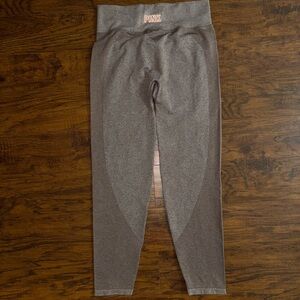 PINK Active Victoria's Secret Women’s Lrg Leggings Heather Mauve Sweetheart Back